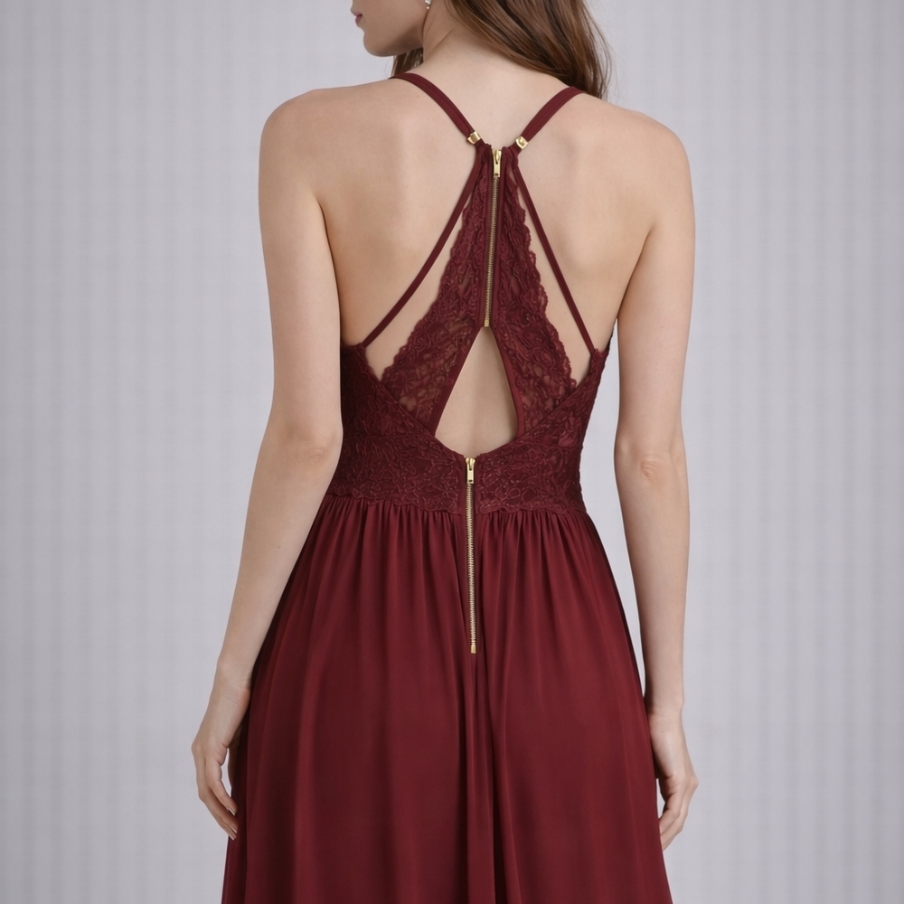 🌼City Triangles Burgundy Maxi Dress - Picture 2 of 3